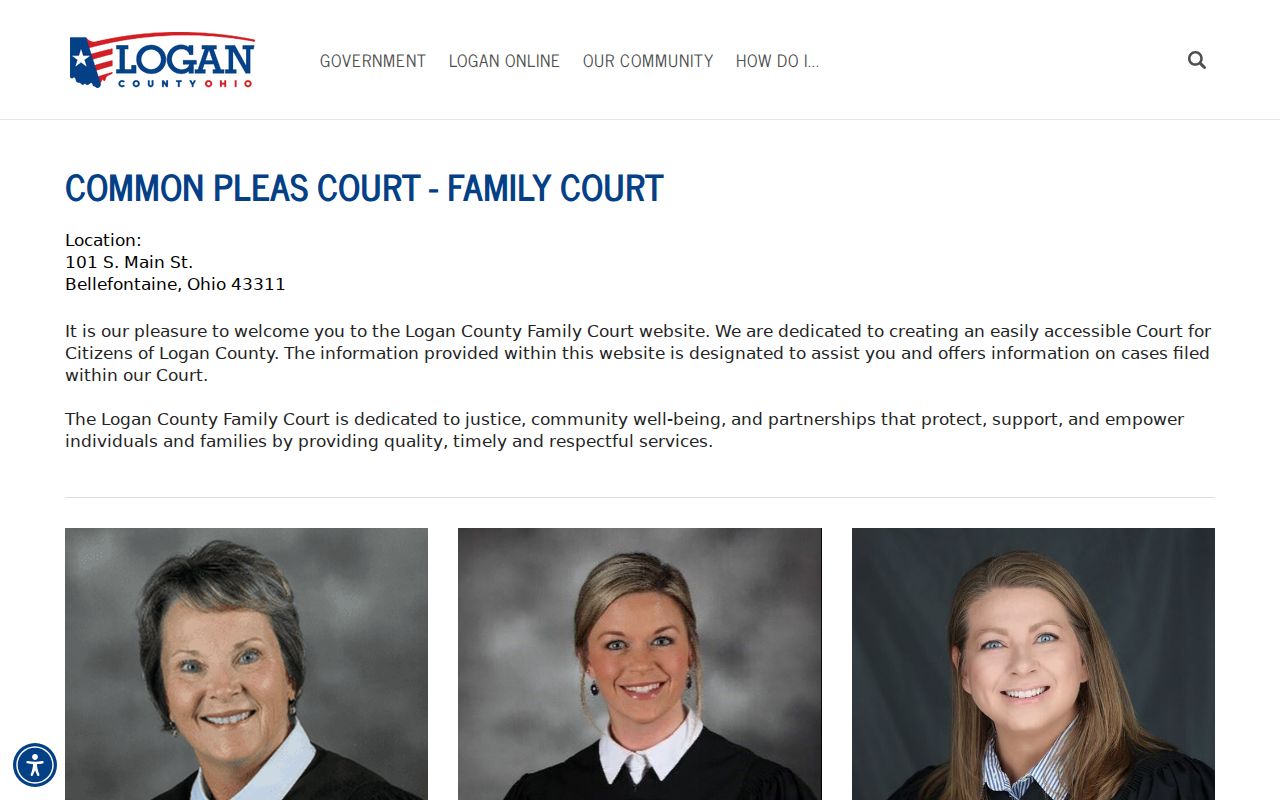 Logan County Family Court Division information