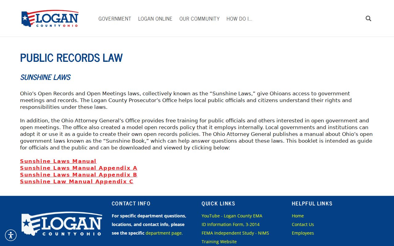 Logan County court docket public records page