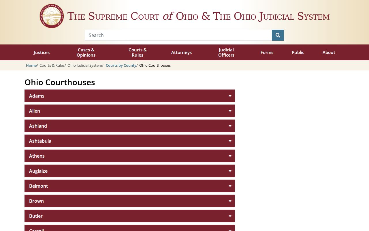 West Liberty court records and Ohio courthouse history source